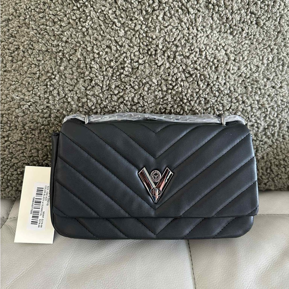 Valentino Orlandi Black Quilted Clutch